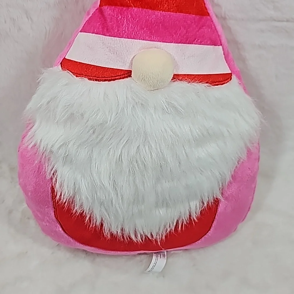 Pink Valentine's Or Christmas Gnome Pillow 14